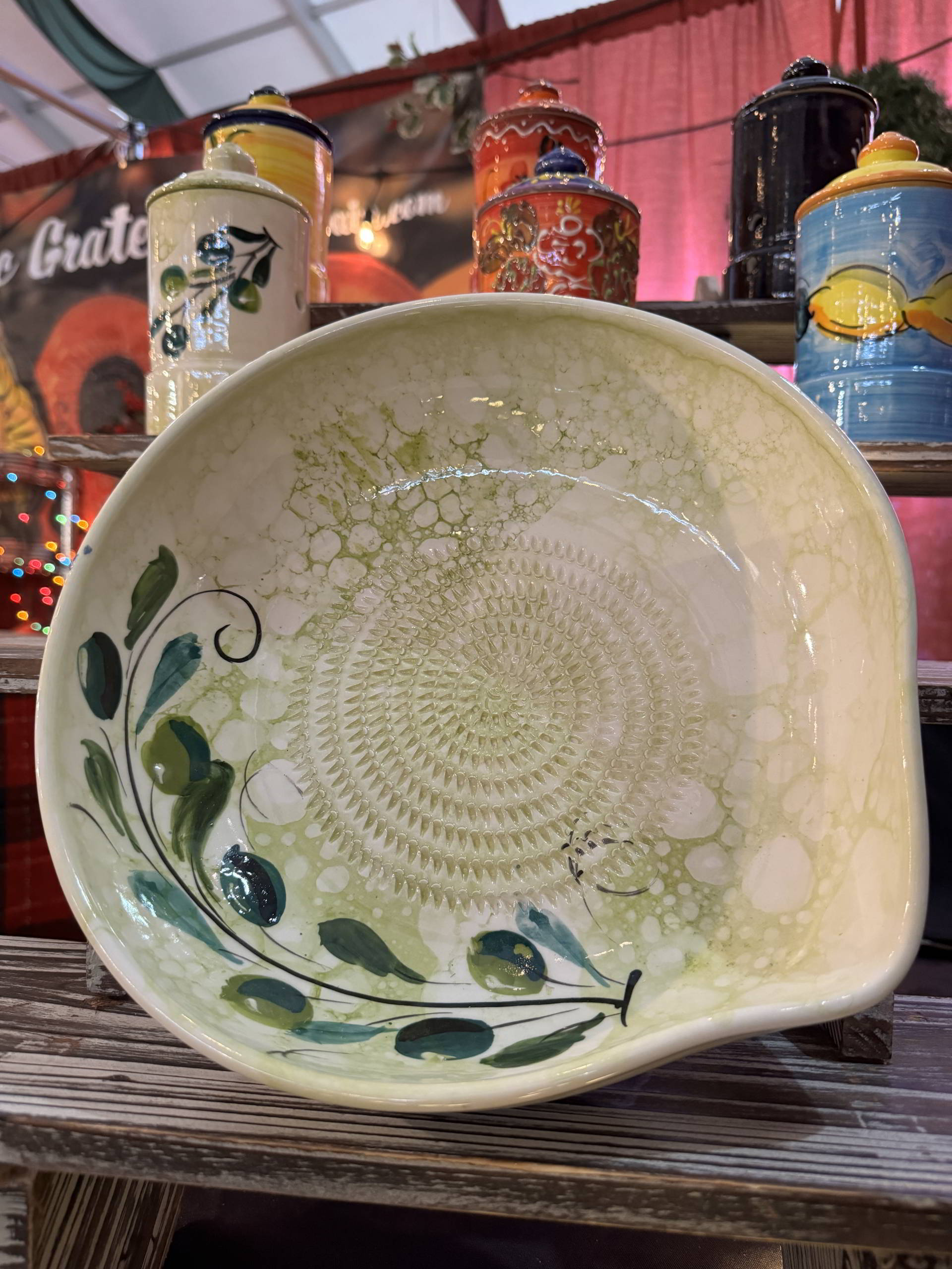 Green Olive Grater Bowl