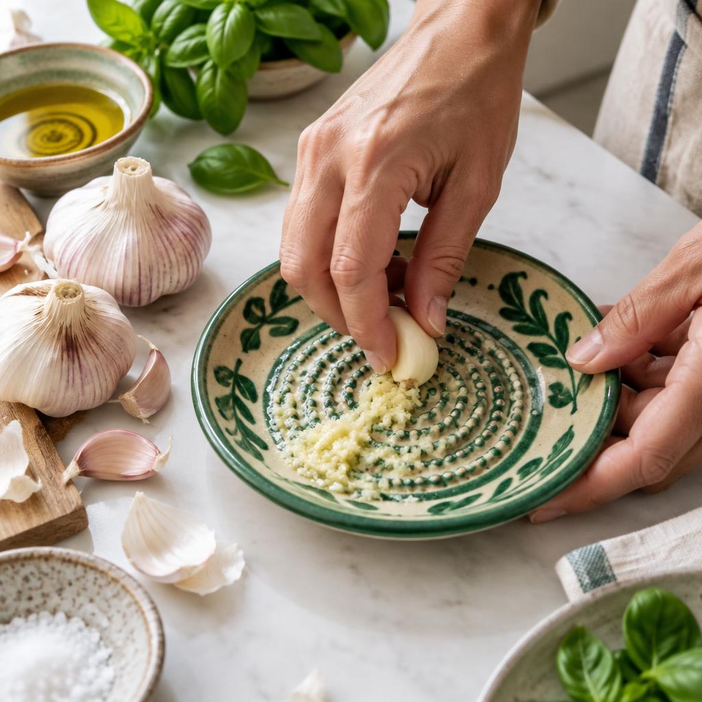 Table-Side Garlic Paste